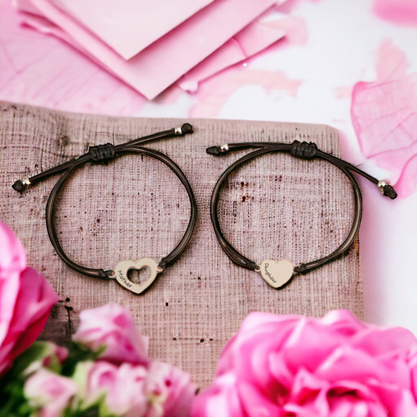 Forever Connected: Adorable Mother-Daughter Matching Bracelet Set!