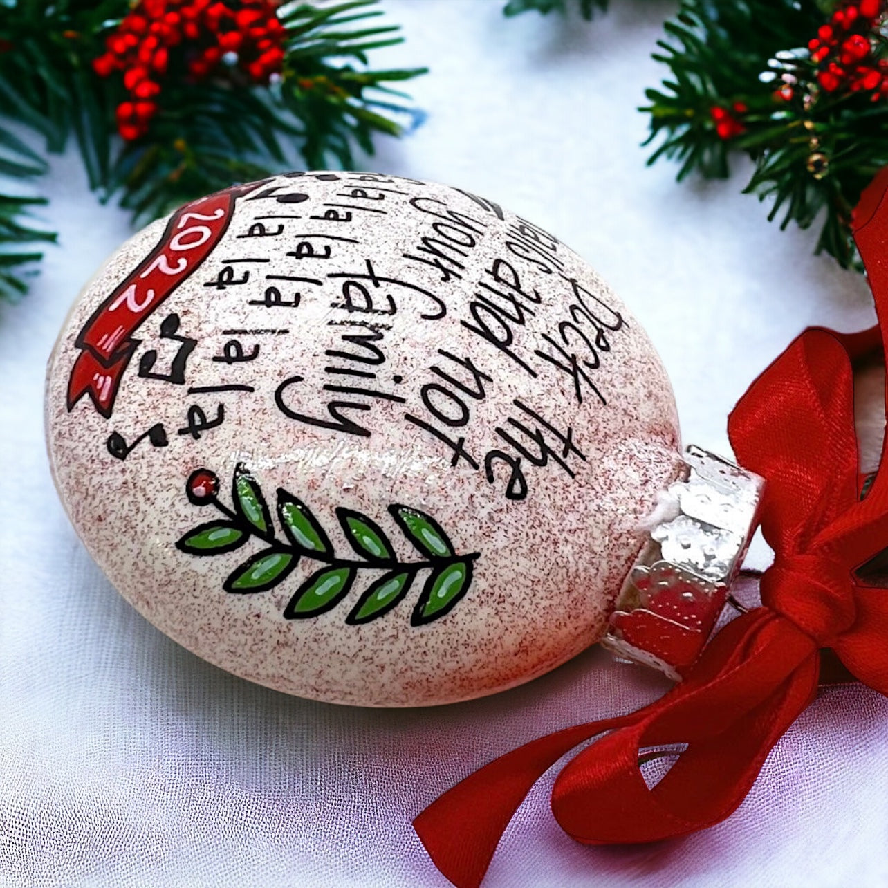 Christmas Ornament: Deck the Halls and Not Your Family – Fa La La La La - Rhythms of Grace Creative