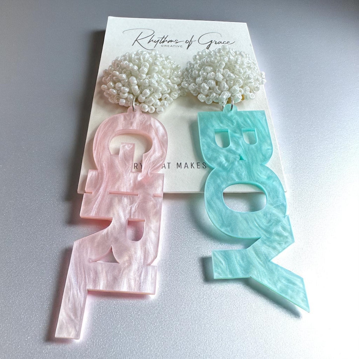 Gender Reveal Dangle Earrings: Share the Surprise in Style