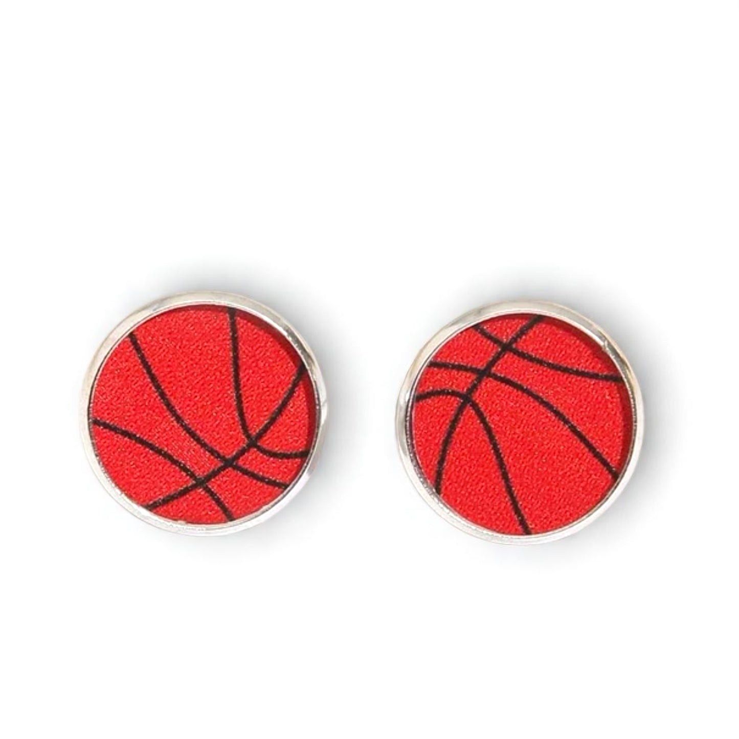 Slam Dunk Style: Basketball Stud Earrings 🏀