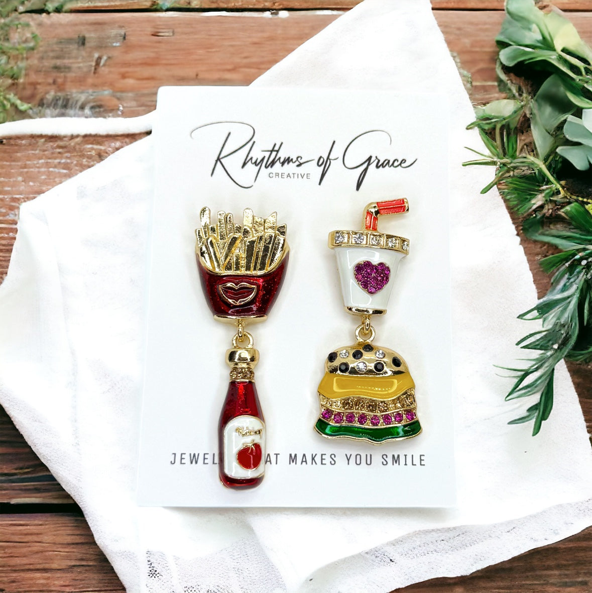 Fast Food Fun: Whimsical Junk Food Earrings for Every Foodie!