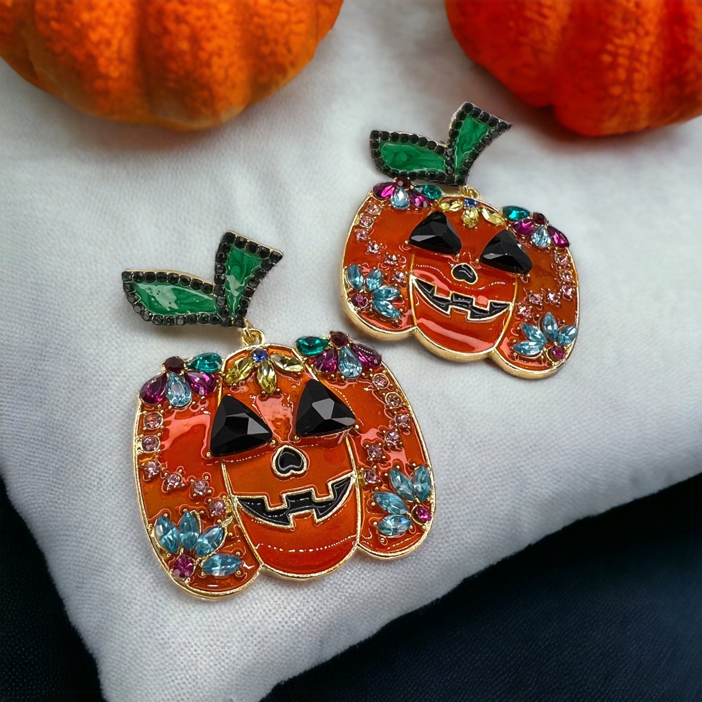 Jack-o-lantern Earrings - Halloween Earrings, Pumpkin Earrings, Halloween Accessories, Halloween Earrings, Jackolantern Earrings, Trick or Treat