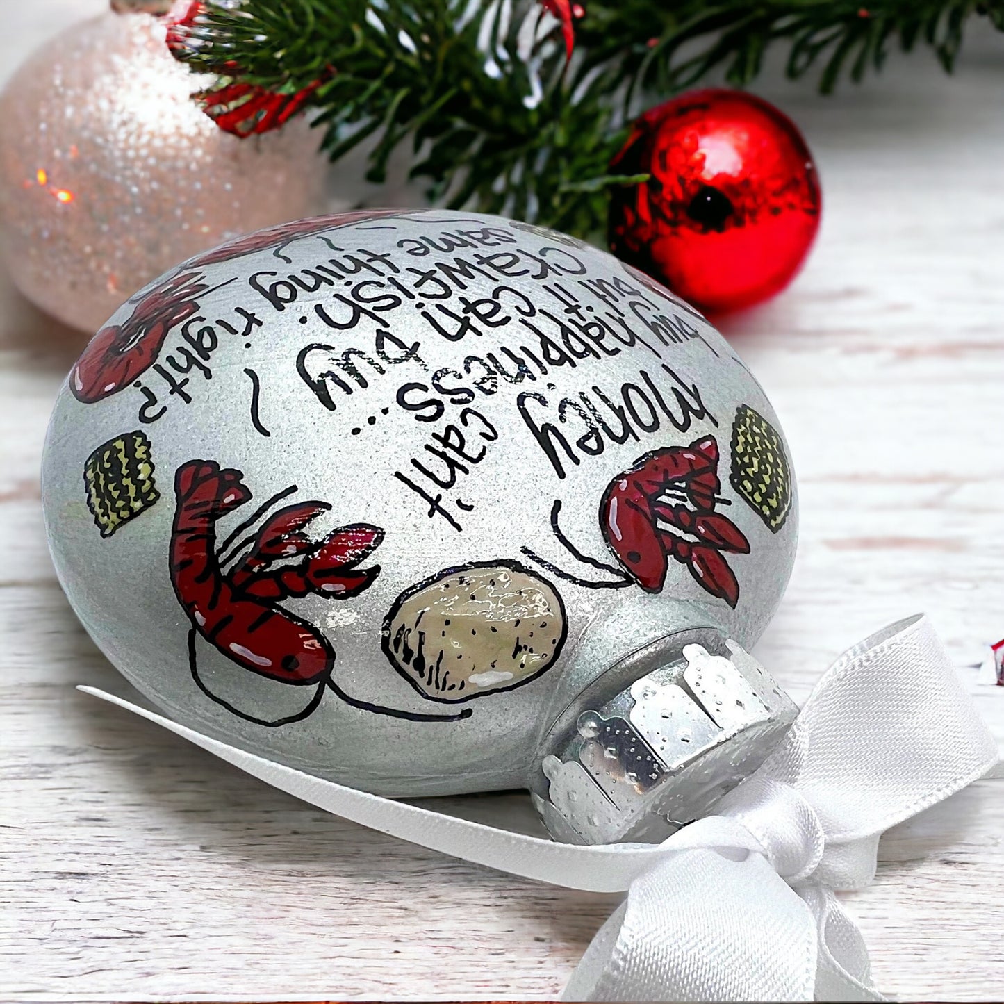 Cajun Christmas Cheer: Crawfish & Happiness Ornament! - Rhythms of Grace Creative