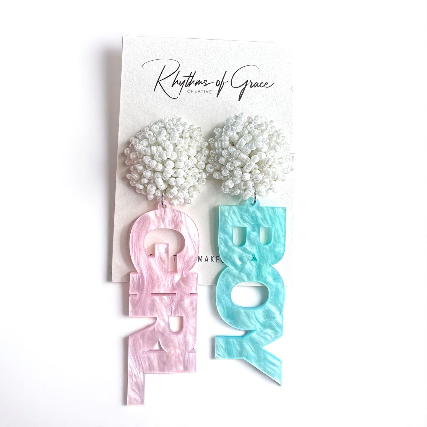 Gender Reveal Dangle Earrings: Share the Surprise in Style