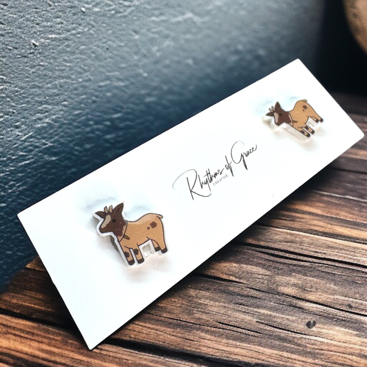 Goats Galore: Adorable Goat Stud Earrings! ๐