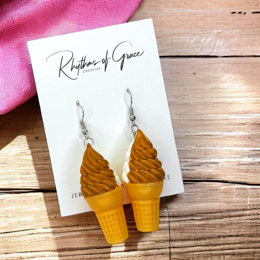 Sweet Treats for Your Ears: Ice Cream Cone Dangle Earrings!