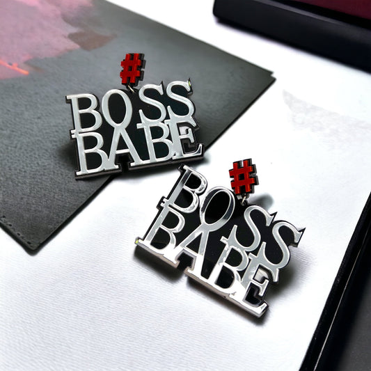 Boss Babe Earrings - Sassy Earrings, Fun Earrings, Sweet and Sassy, Girl Power