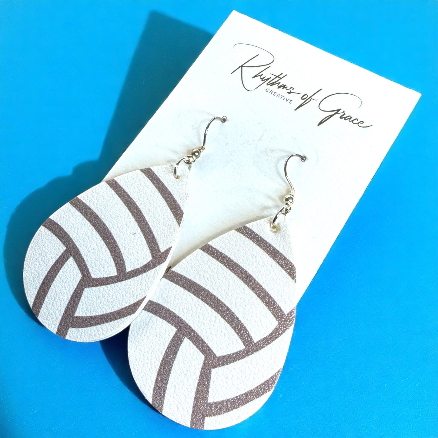 Spike Your Style: Volleyball Dangle Earrings! 🏐