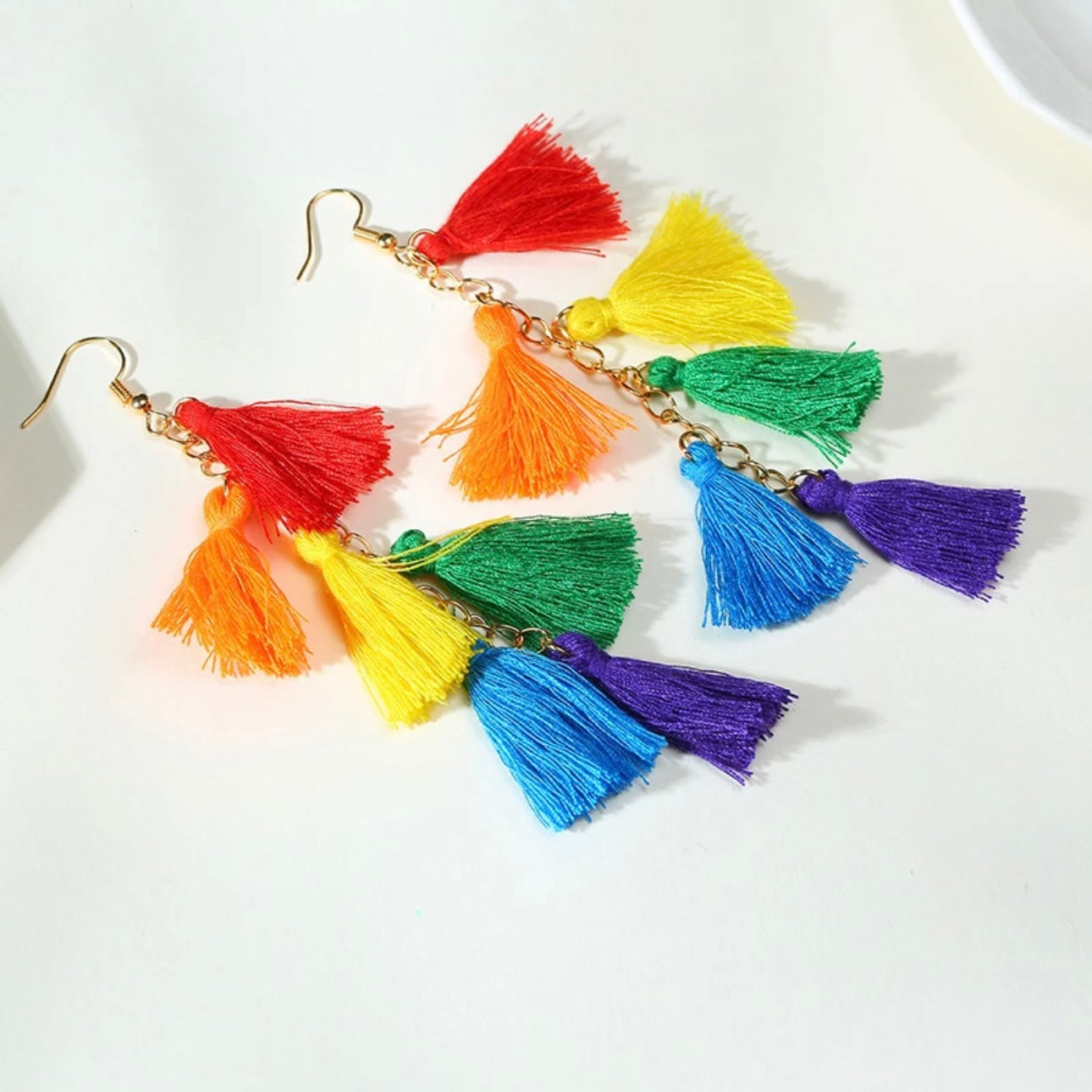 Rainbow Bliss Tassel Earrings – Flash Your Pride in Style!