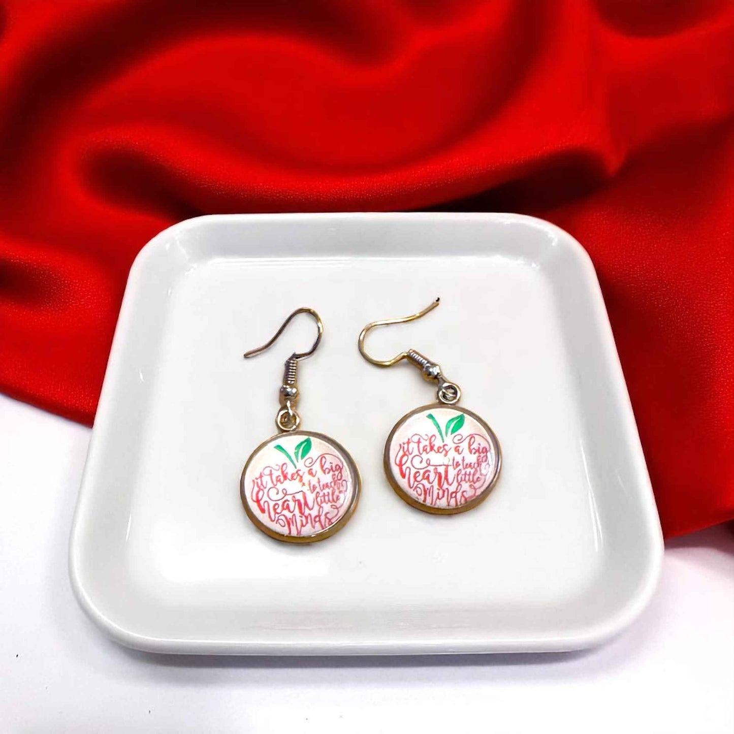 Inspire & Shine with Teacher Cabochon Dangle Earrings!