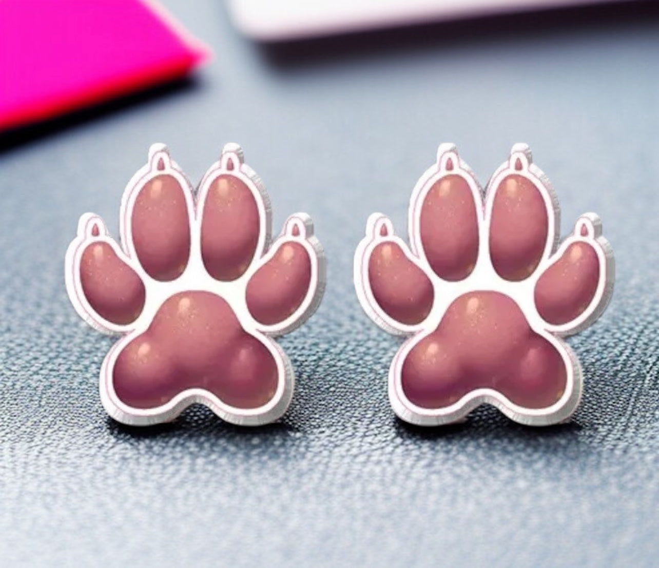 Vibrant Paw Print Studs – A Pawfect Gift! 🐾 10 Colors Available!
