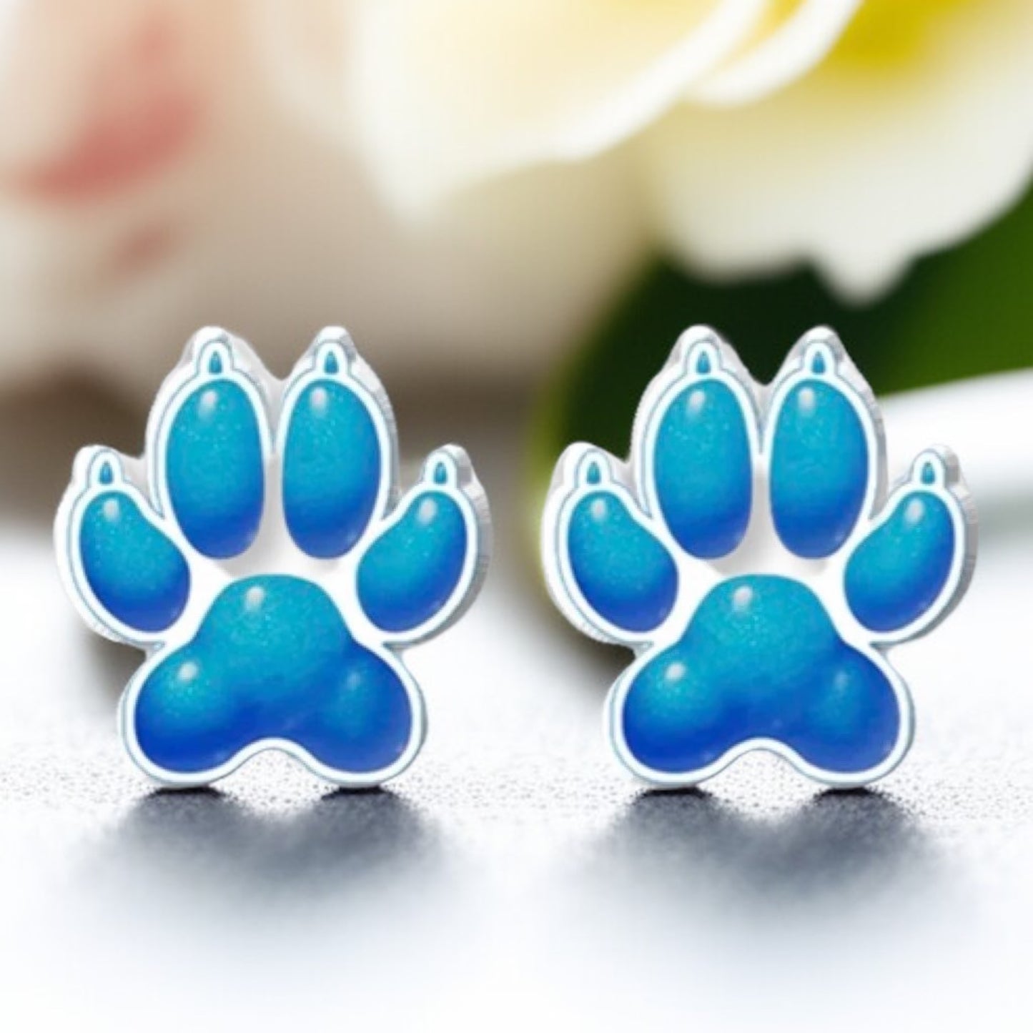 Vibrant Paw Print Studs – A Pawfect Gift! 🐾 10 Colors Available!
