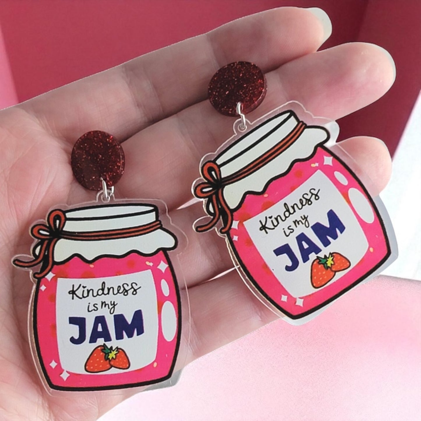Kindness Is My Jam Earrings - Jelly Earrings, Spread Kindness, Kindness Earrings, Empowerment Accessories, Jam