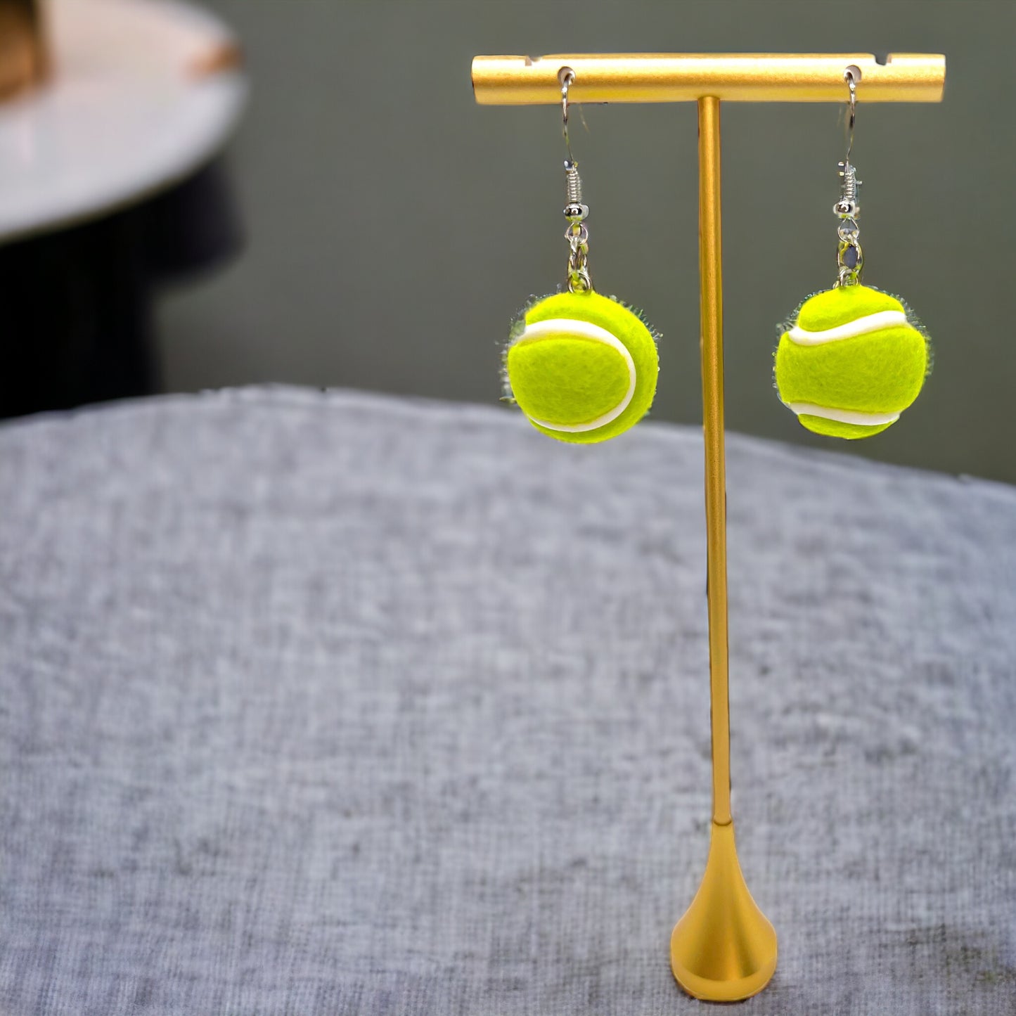 Game, Set, Match: Tennis Ball Earrings – Serve Up Style!