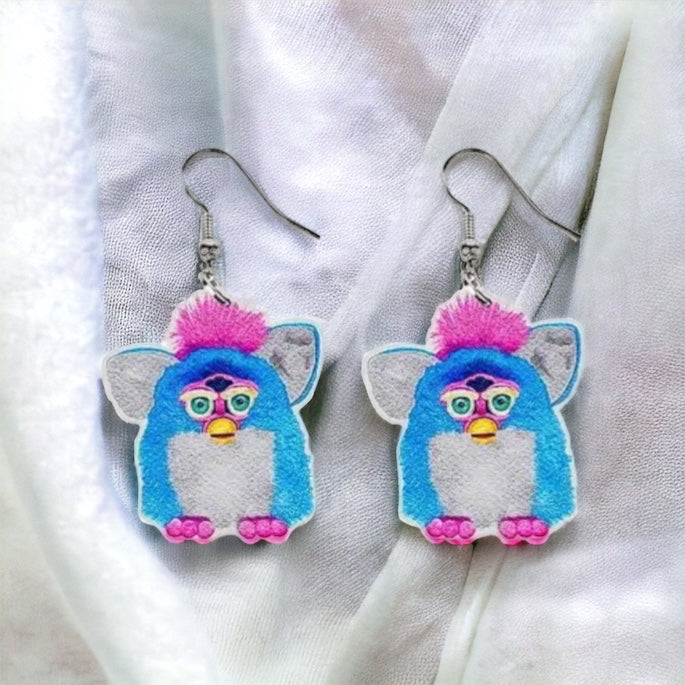 Furby Frenzy: Nostalgic Drop Earrings for Playful Hearts! - Rhythms of Grace Creative