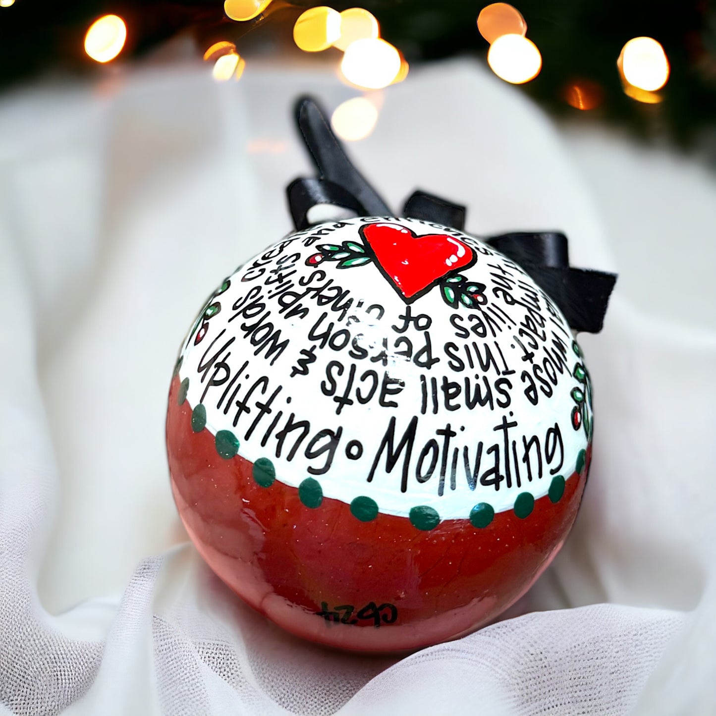 Difference Maker Christmas Ornament – Hand-Painted Acrylic Gift for Inspiration & Motivation!