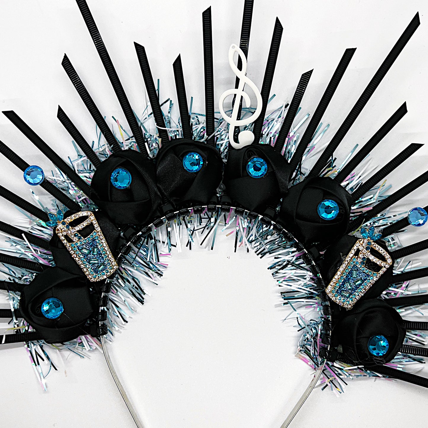 Unique Handmade Jazz Fest Headpiece – One-of-a-Kind Music-Inspired Accessory for Festivals & Parties!