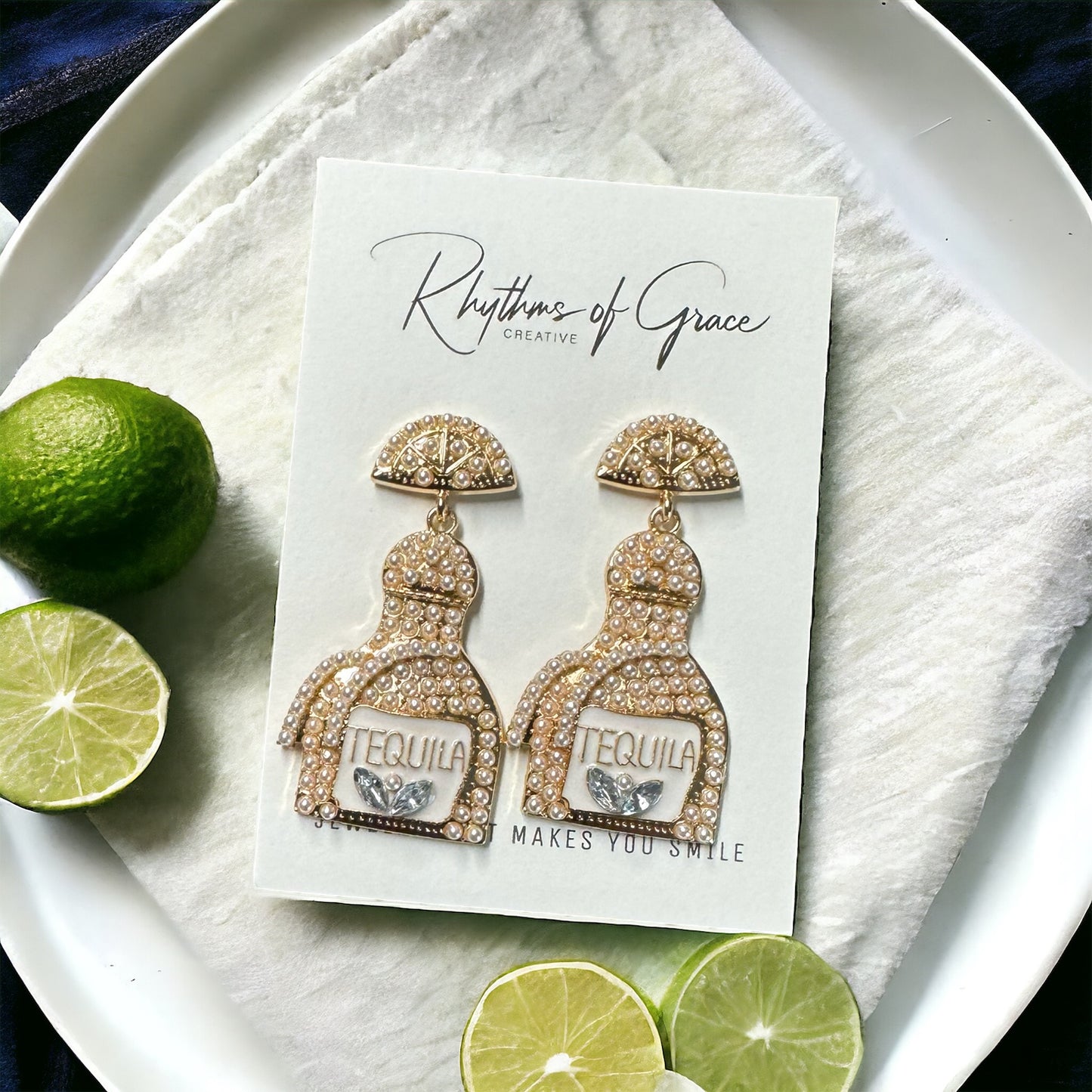 Tequila Earrings - Tequila Shots, Margarita Accessories, Mexican Fiesta, Happy Birthday, Cinco de Mayo