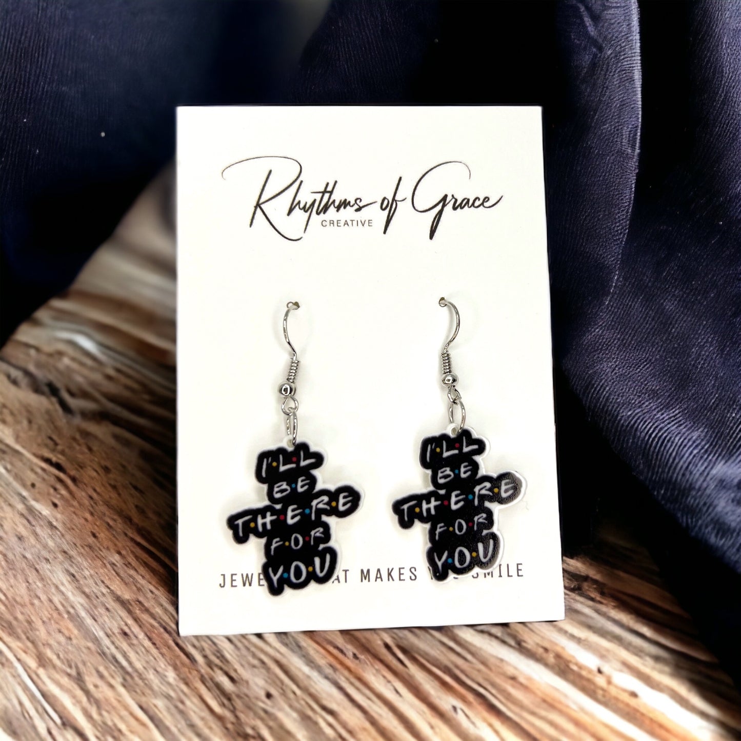 I’ll Be There For You – FRIENDS Inspired BFF Earrings - Rhythms of Grace Creative
