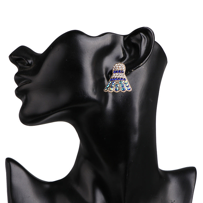 Serve Up Style: Dazzling Multicolor Rhinestone Badminton Drop Earrings!