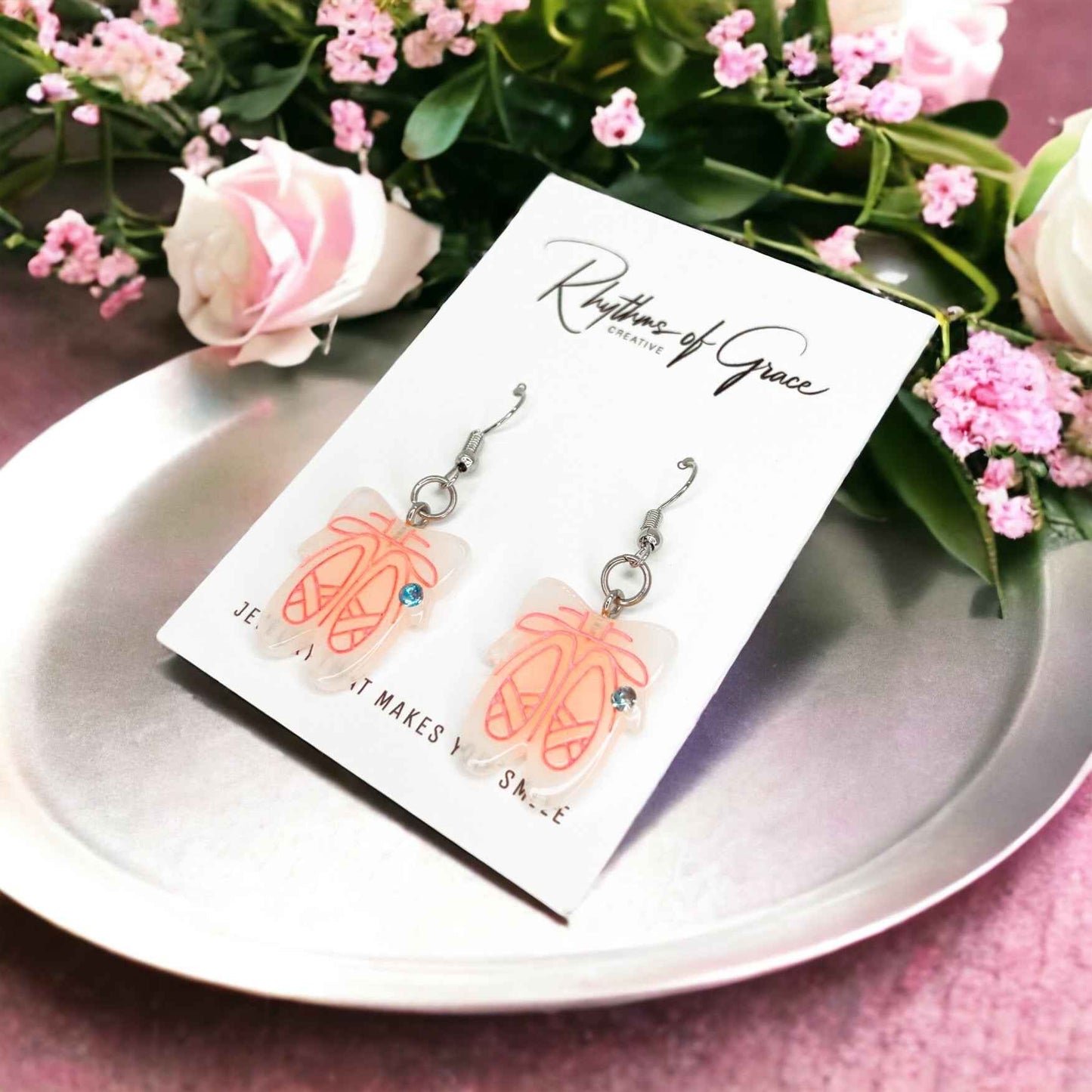 Twirl-Worthy Sparkle – Ballerina Slipper Earrings for Dancers & Dreamers🩰