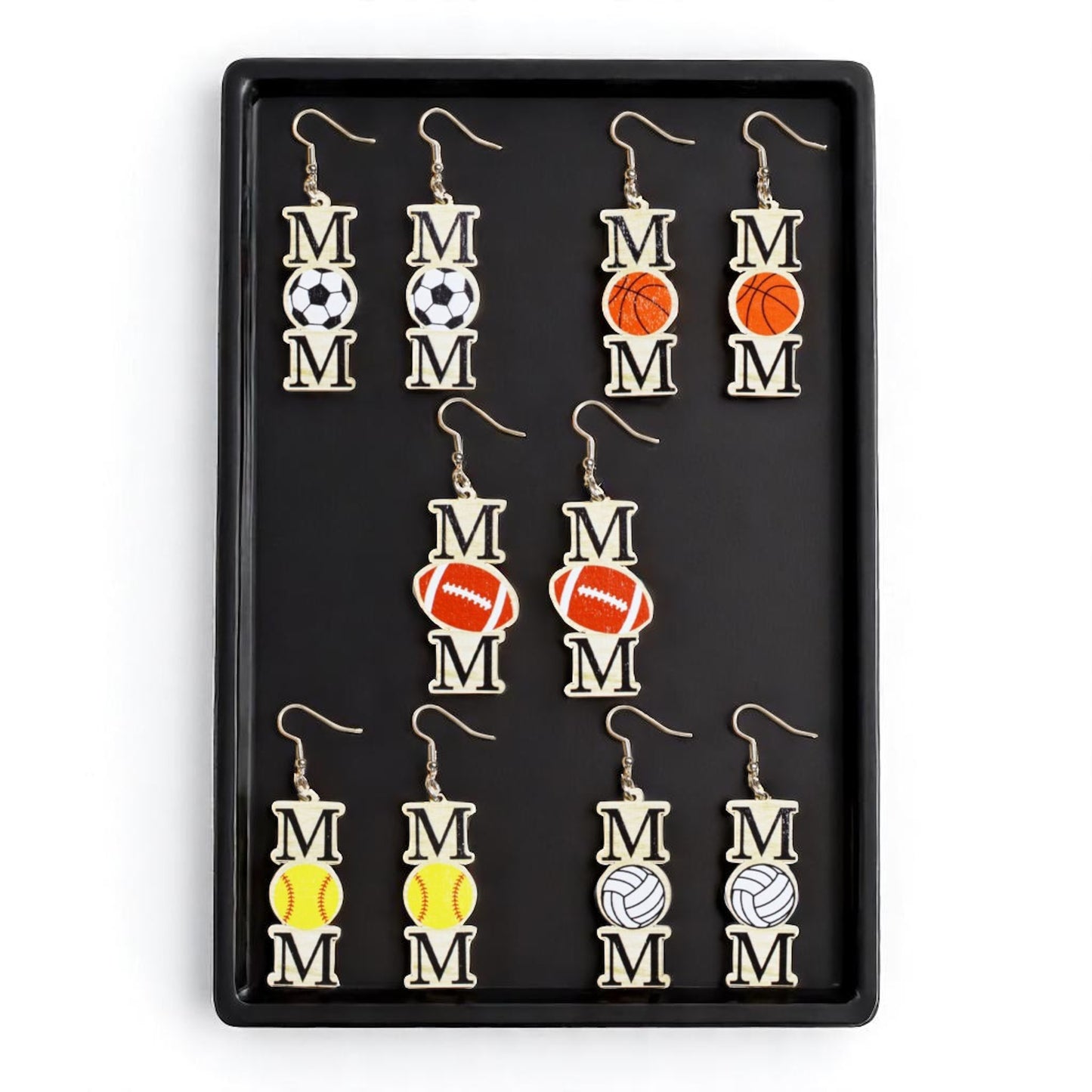 Score Style Points: Fun Sports Mom Dangle Earrings!