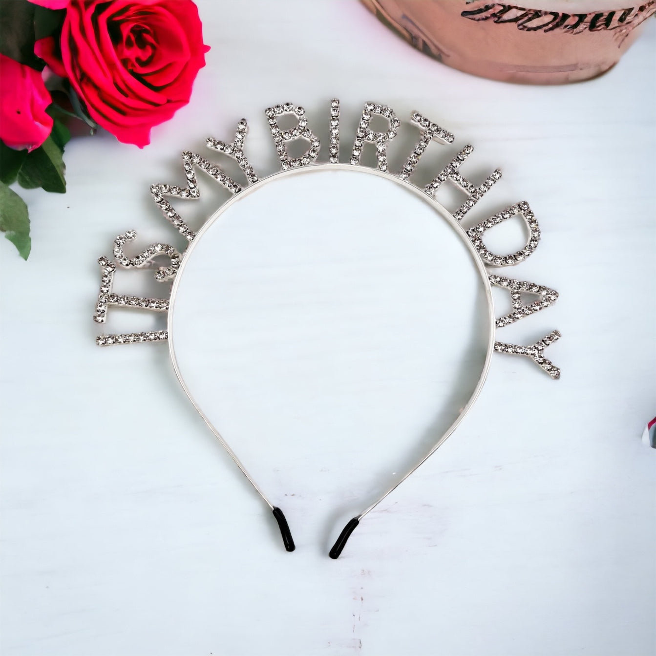 Birthday Headband - Rhinestone Headband, Rhinestone Headpiece, Birthday Headpiece, Birthday Party, It’s My Birthday - Rhythms of Grace Creative