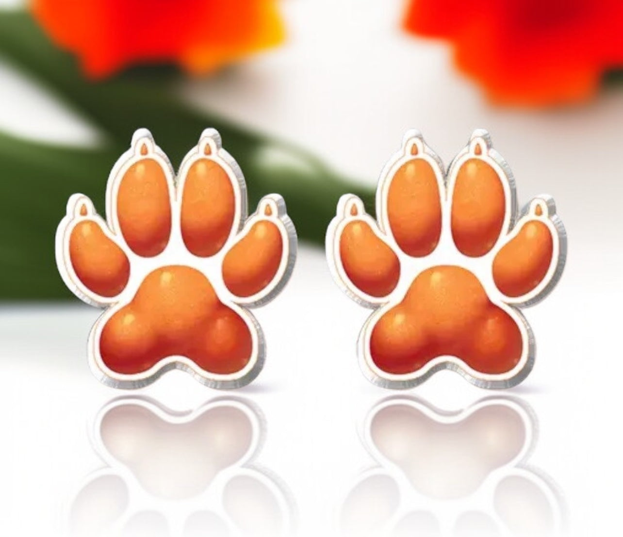 Vibrant Paw Print Studs – A Pawfect Gift! 🐾 10 Colors Available!