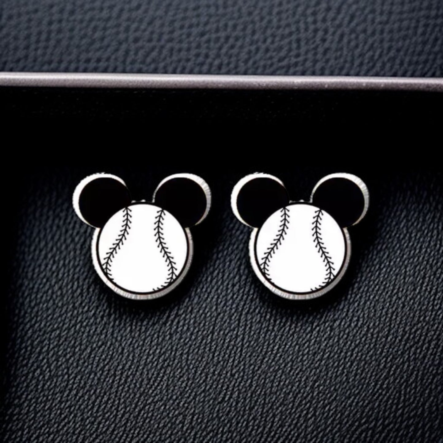 Mouse Ears Sports Stud Earrings: Jewelry for Athletes and Theme Park Lovers!