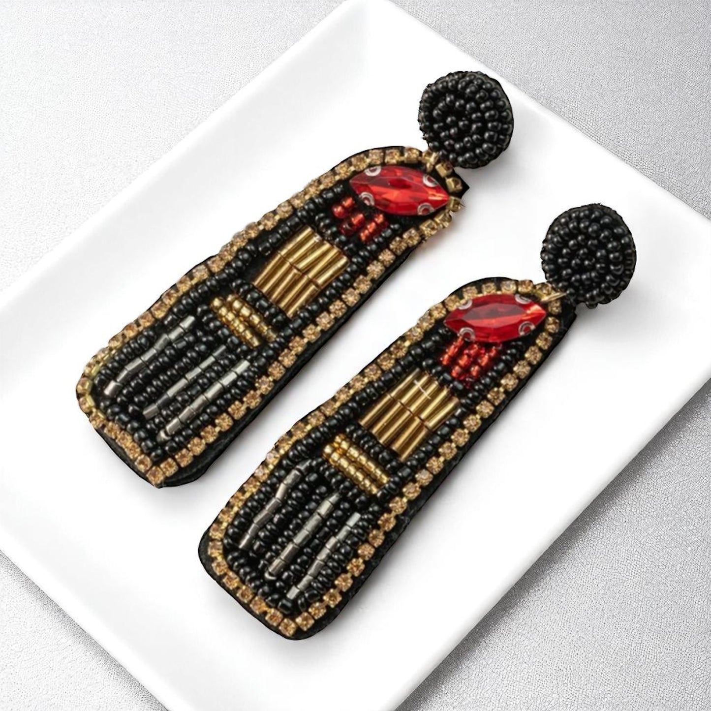 Red Lipstick Earrings - Bold, Beautiful, and Beaded! - Rhythms of Grace Creative