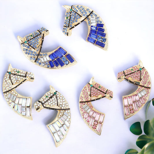 Saddle Up in Style: Rhinestone Derby Earrings! 🐴