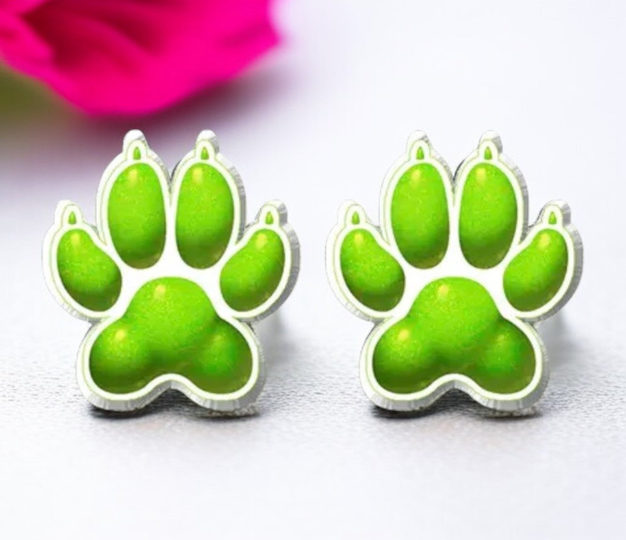 Vibrant Paw Print Studs – A Pawfect Gift! 🐾 10 Colors Available!
