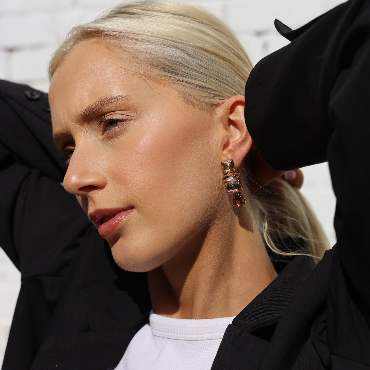 Sparkle in Style: Pastel Rhinestone Drop Earrings - Rhythms of Grace Creative