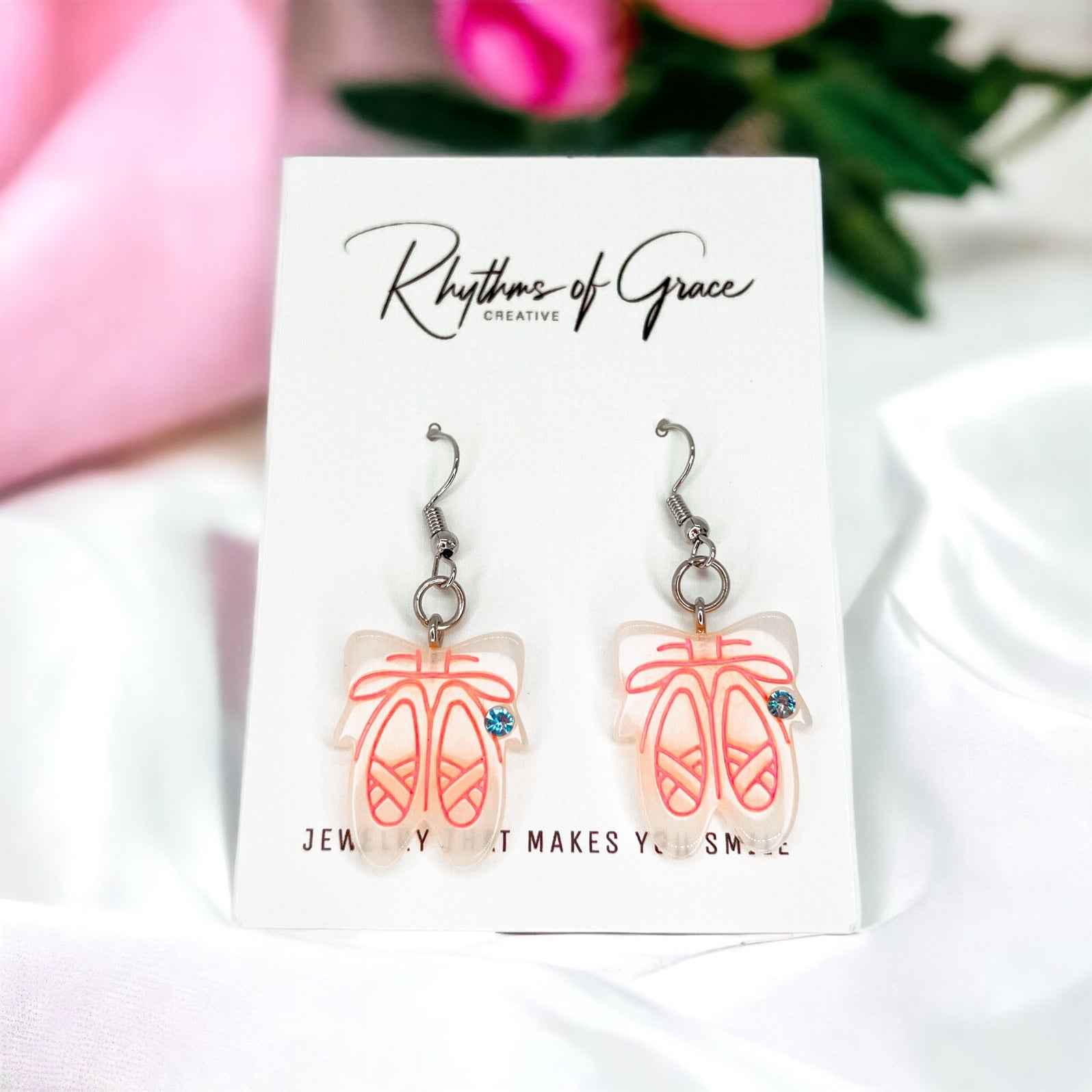 Twirl-Worthy Sparkle – Ballerina Slipper Earrings for Dancers & Dreamers🩰