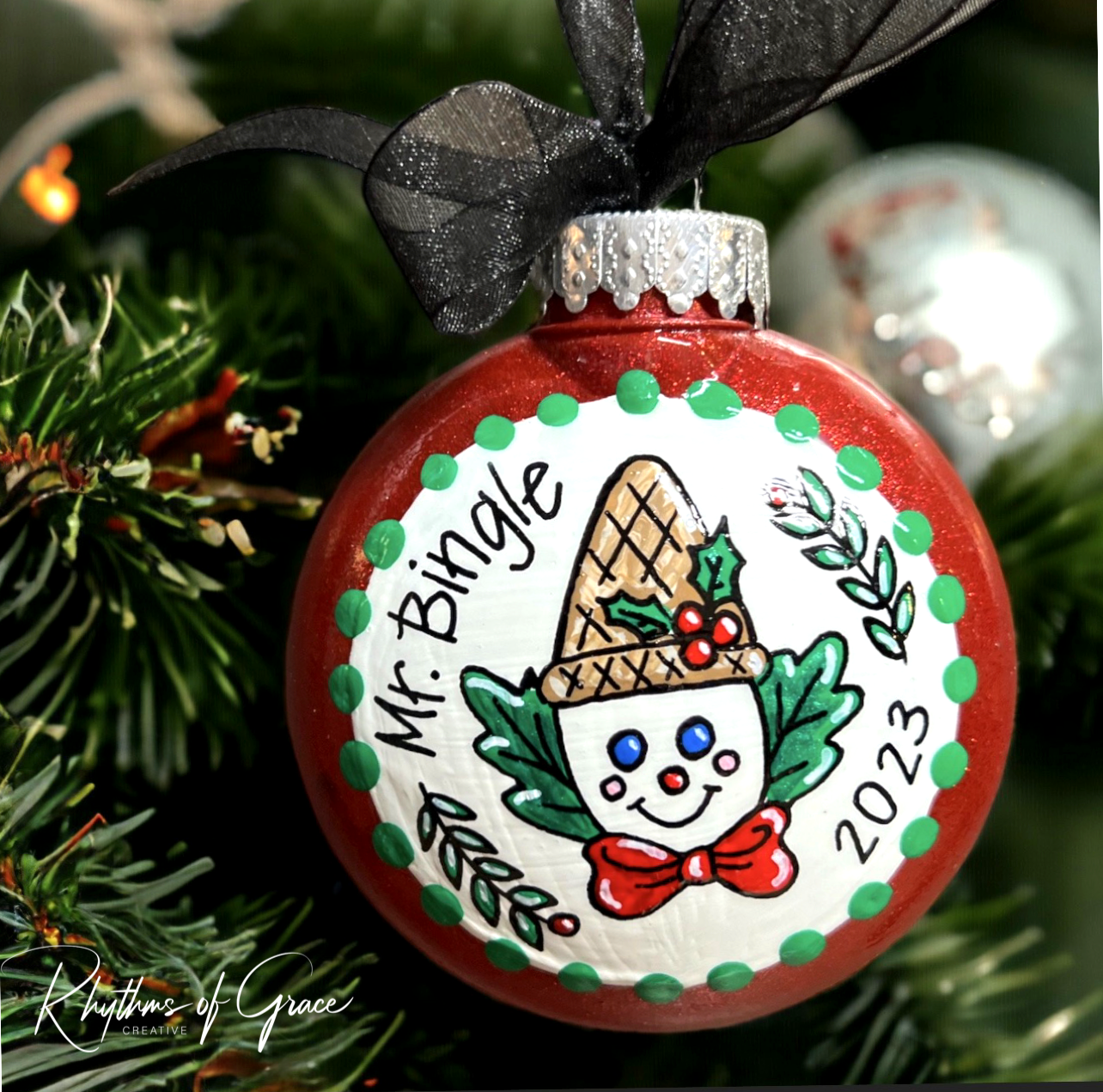 Mr. Bingle's Whimsical Wonderland: Handmade Holiday Ornament!