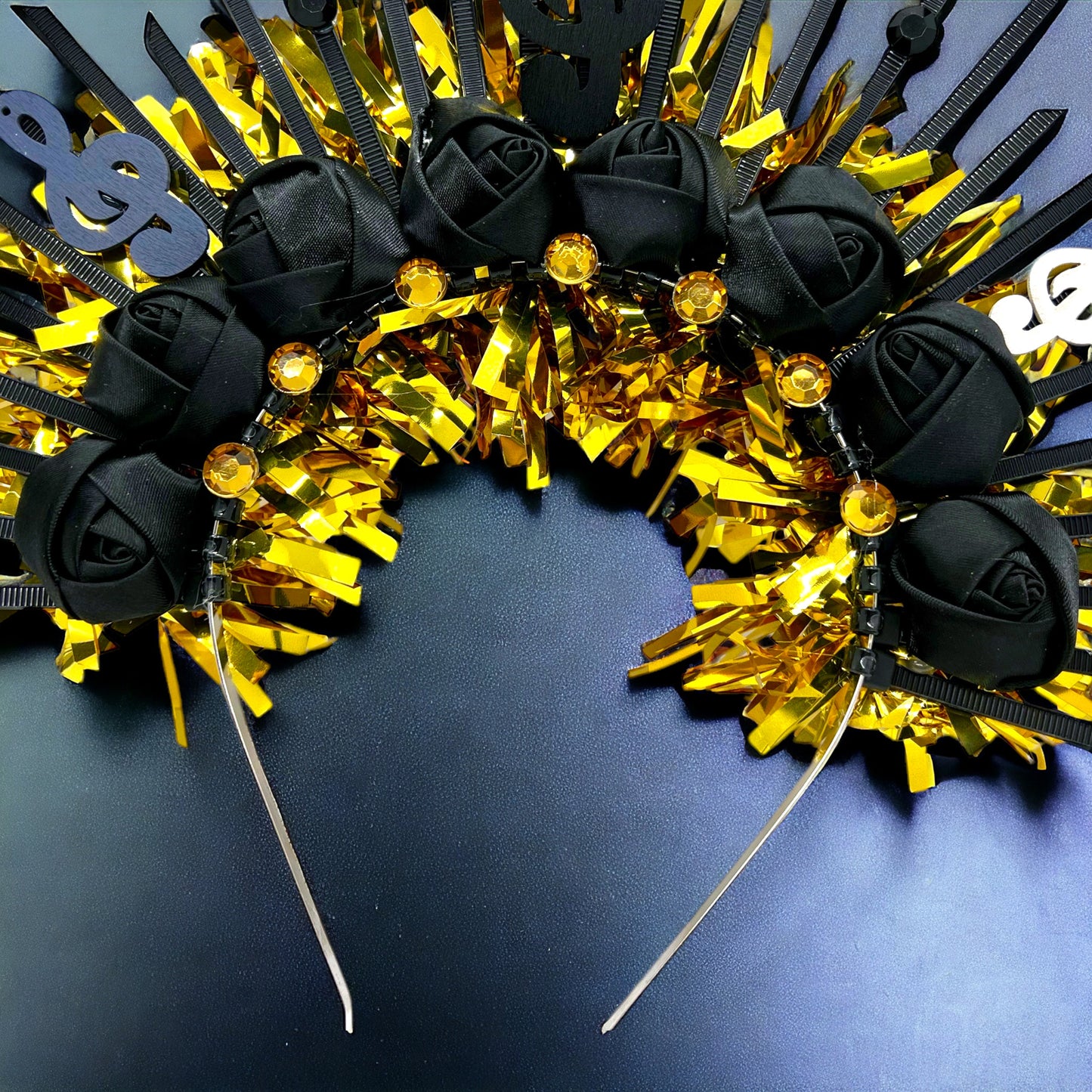 Unique Handmade Jazz Fest Headpiece – One-of-a-Kind Music-Inspired Accessory for Festivals & Parties!