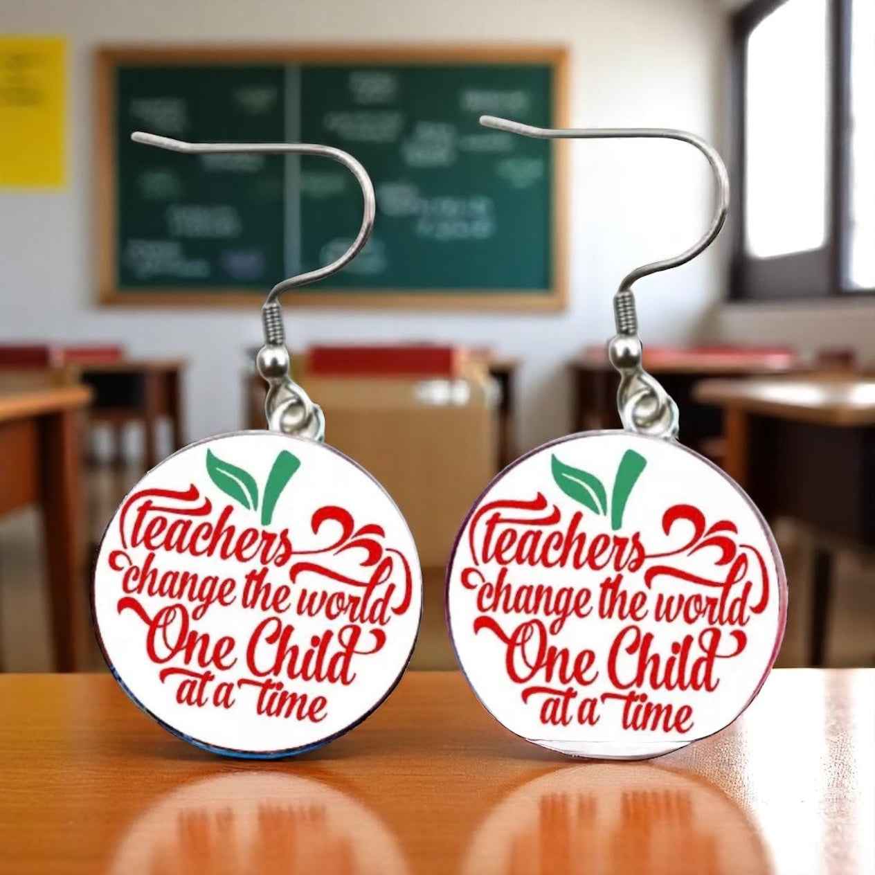 Inspire & Shine with Teacher Cabochon Dangle Earrings!