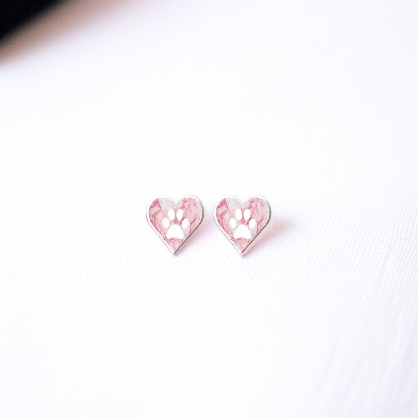 Paw-Heart Stud Earrings: A Purrfect Blend of Love and Whimsy!