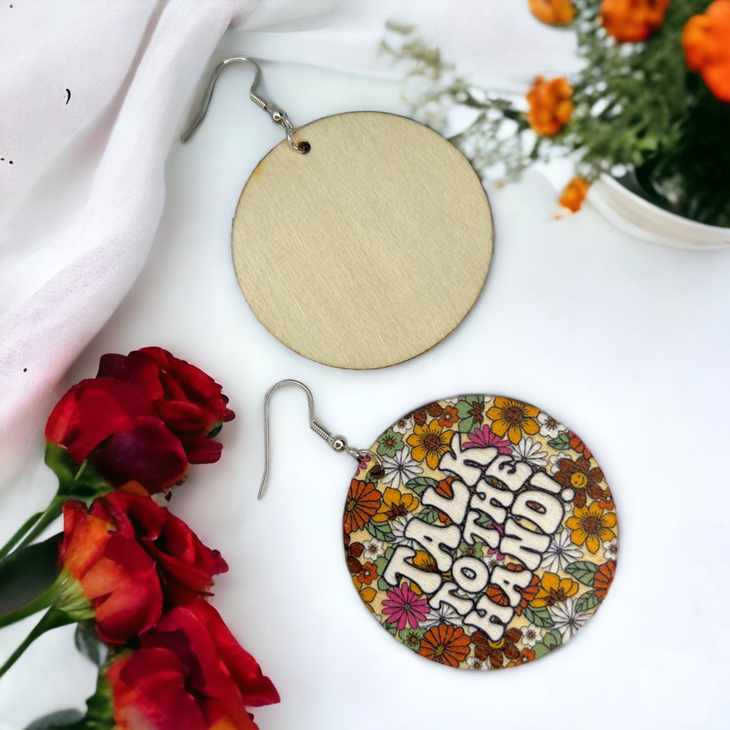 Talk to the Hand Earrings - Retro Sassy Vibe! 🌟 - Rhythms of Grace Creative