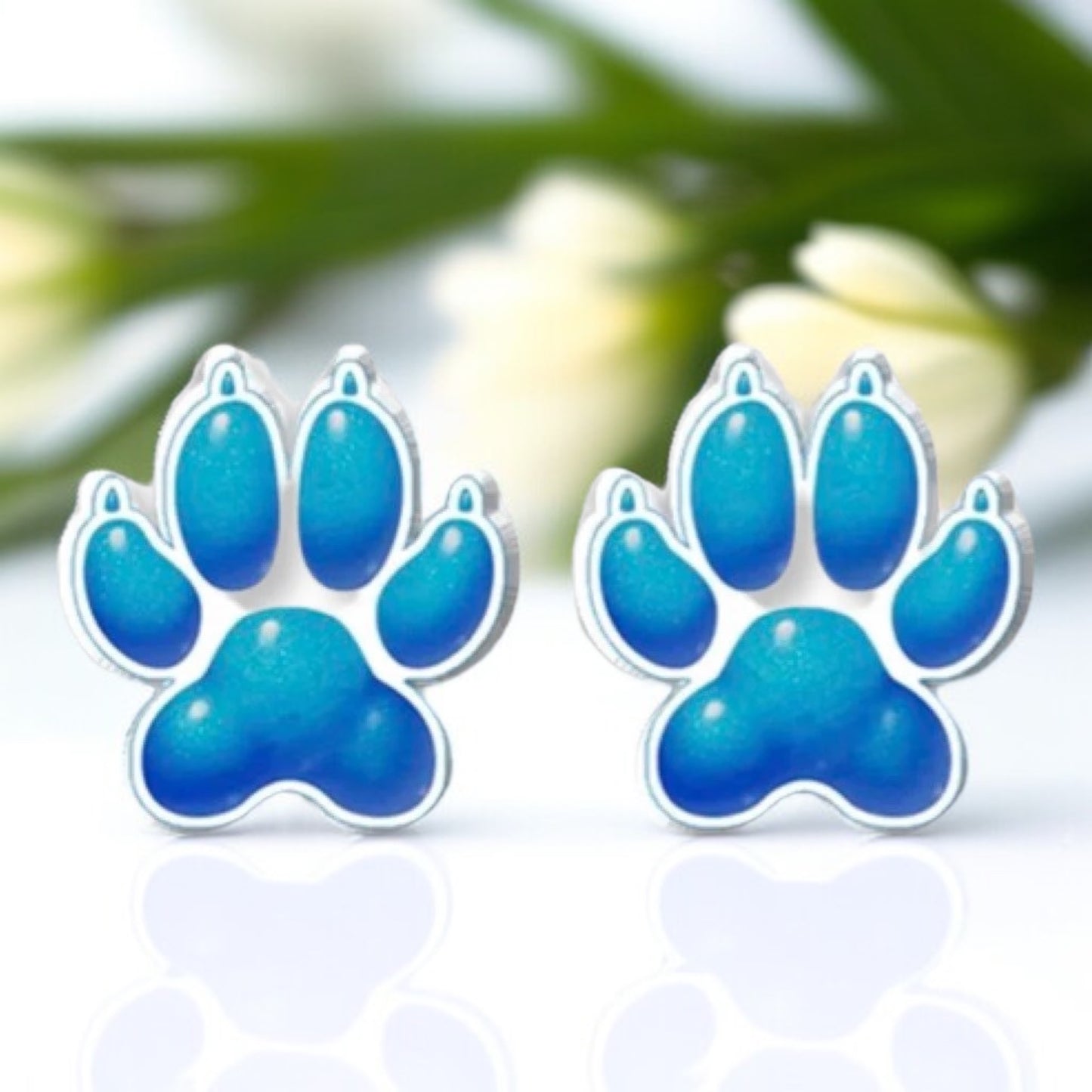 Vibrant Paw Print Studs – A Pawfect Gift! 🐾 10 Colors Available!