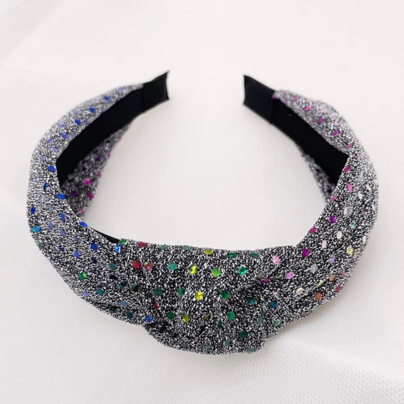 Sequined Headband - Handmade Headpiece, Rainbow Headband, Holiday Headpiece, Sequined Headpiece - Rhythms of Grace Creative