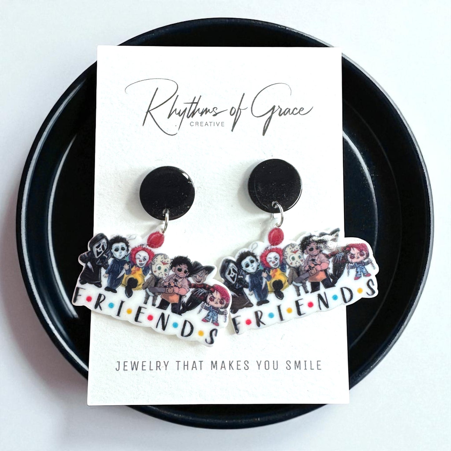 Spooktacular FRIENDS Earrings: Hauntingly Chic Halloween Accessories! - Rhythms of Grace Creative