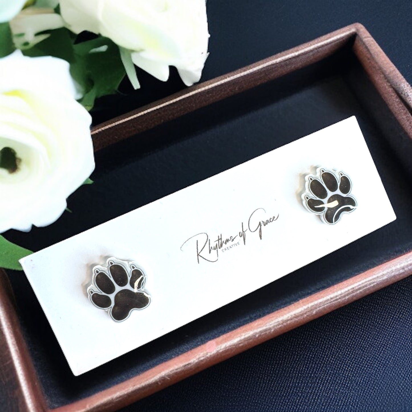 Vibrant Paw Print Studs – A Pawfect Gift! 🐾 10 Colors Available!