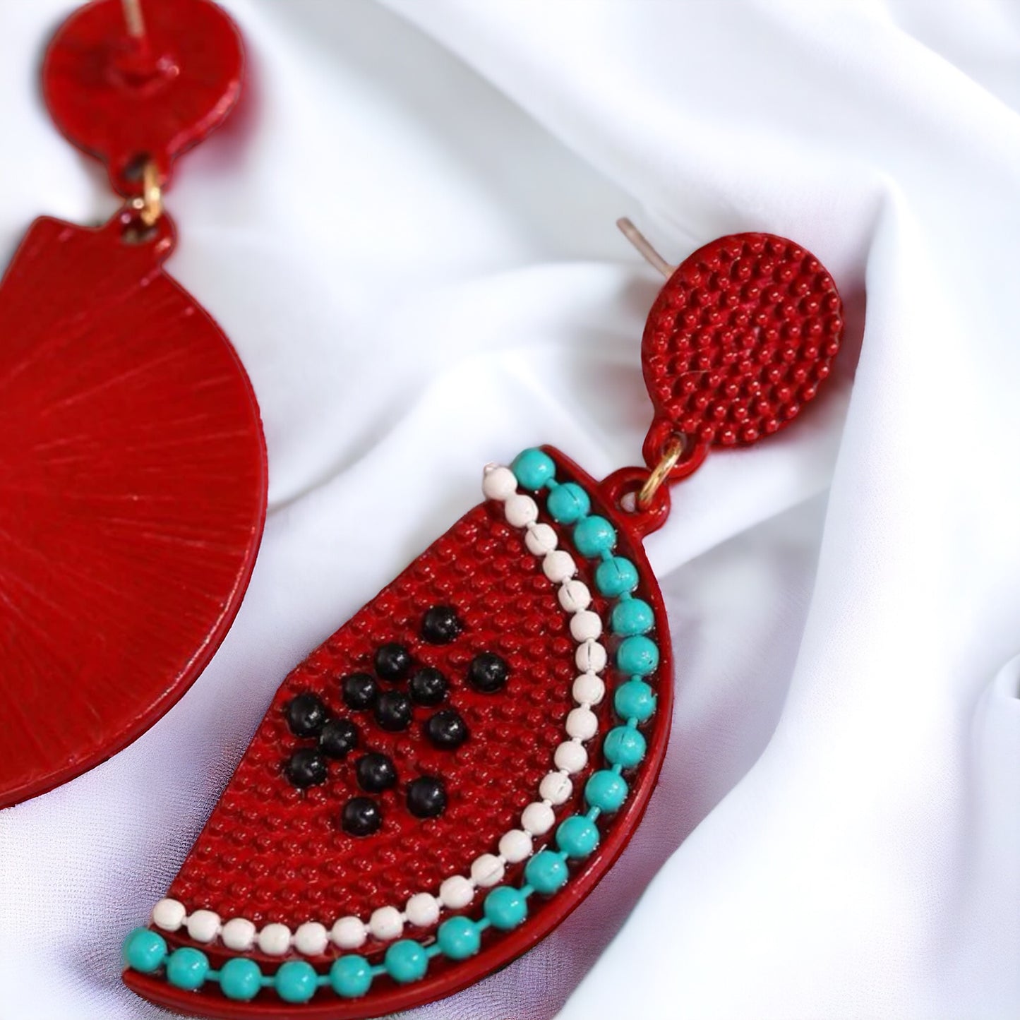 Juicy Watermelon Earrings - Slice into Summer Style! 🍉