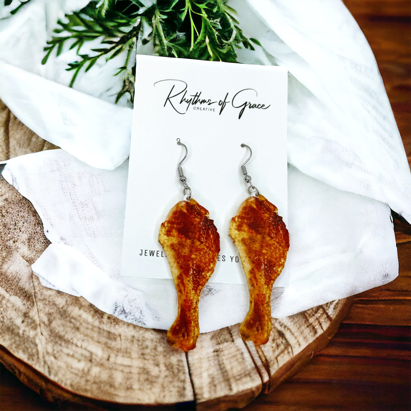 Flamin' Hot Chicken Wings Earrings: Wear Your Flavor! 🍗🔥
