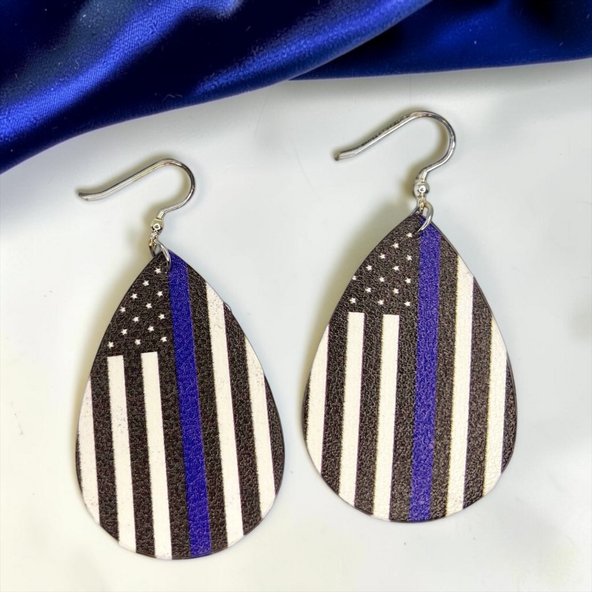 Show Your Colors: Back the Blue Dangle Earrings!