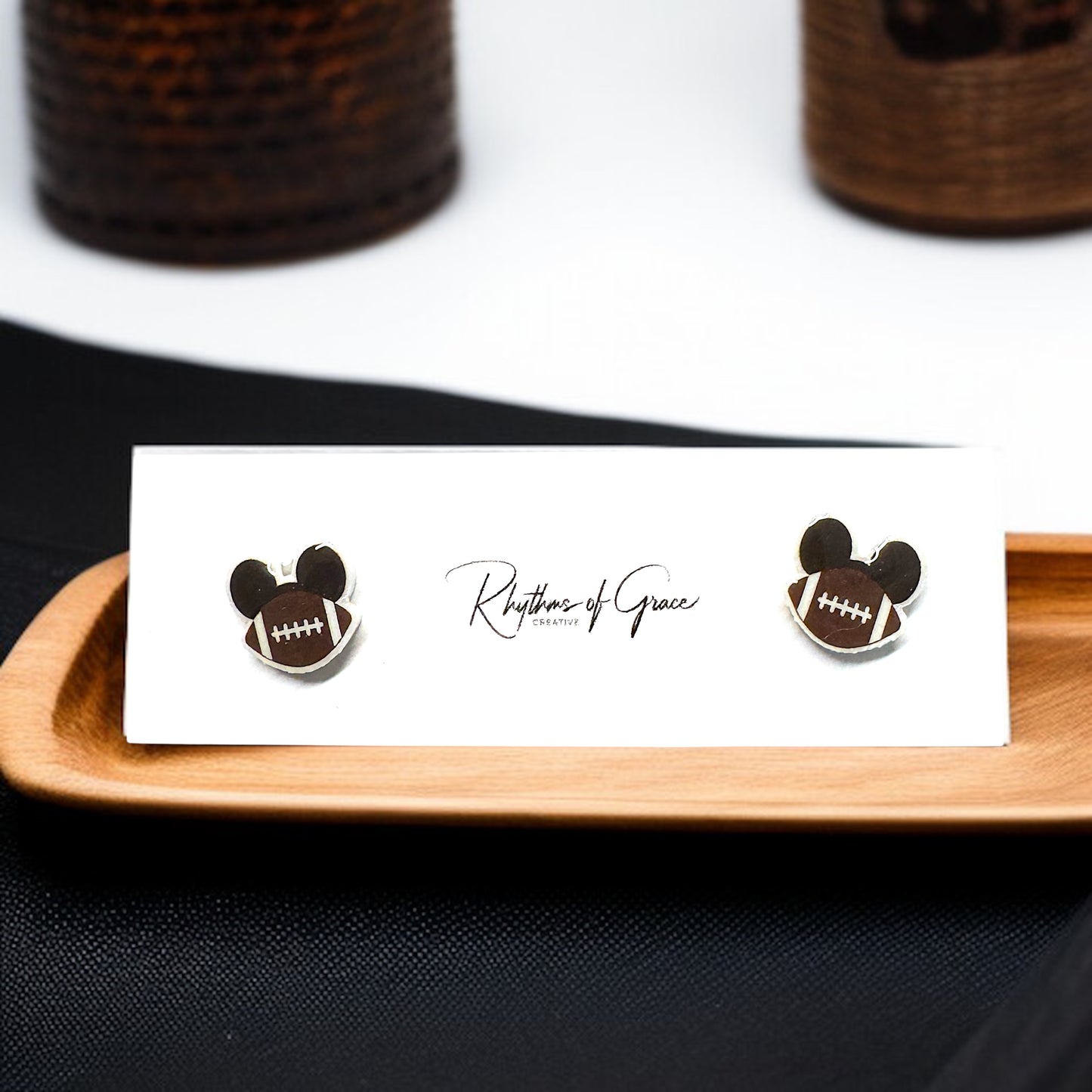 Mouse Ears Sports Stud Earrings: Jewelry for Athletes and Theme Park Lovers!