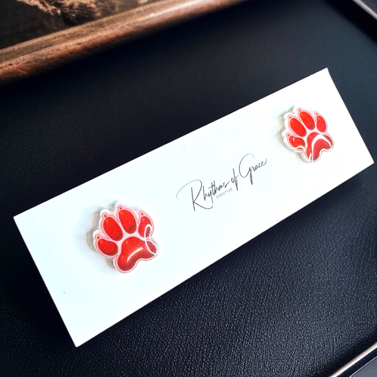 Vibrant Paw Print Studs – A Pawfect Gift! 🐾 10 Colors Available!