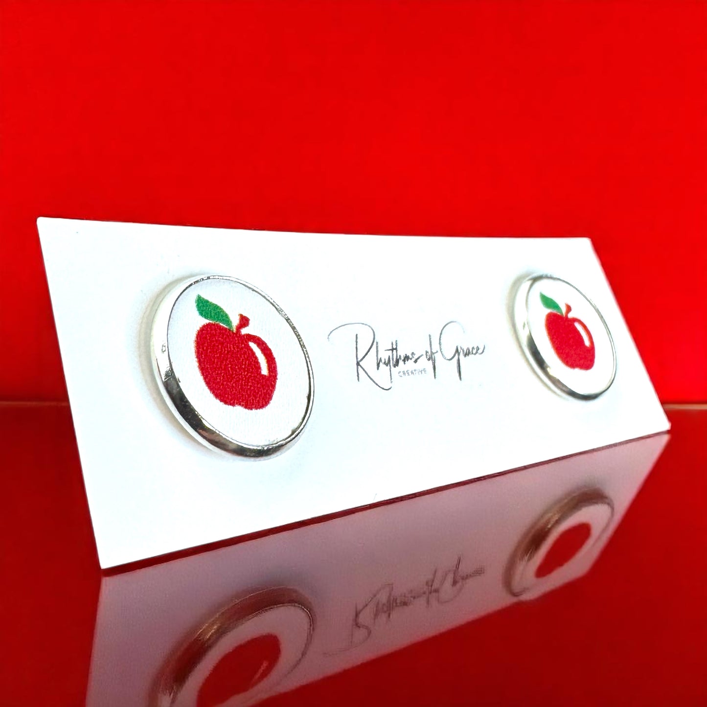 Sweeten Your Style with Apple Stud Earrings! 🍎
