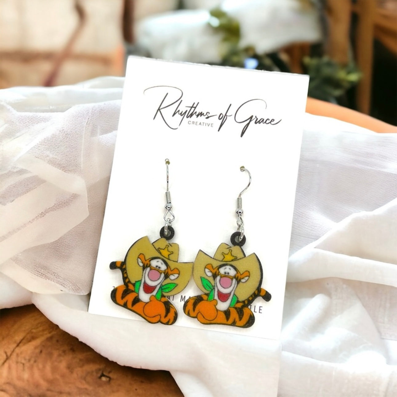 Hop into Style with Cowboy Tigger Earrings! 🐯